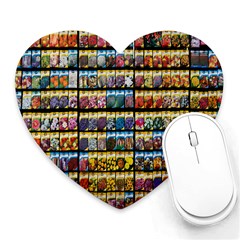 Flower Seeds For Sale At Garden Center Pattern Heart Mousepads by Amaryn4rt