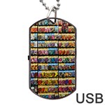 Flower Seeds For Sale At Garden Center Pattern Dog Tag USB Flash (One Side) Front