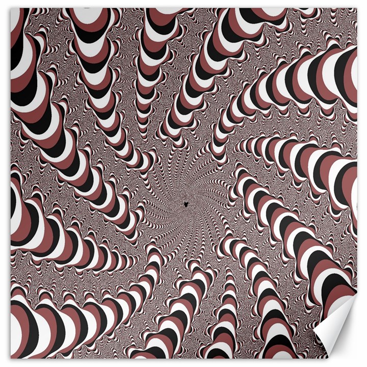 Digital Fractal Pattern Canvas 12  x 12  