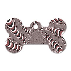 Digital Fractal Pattern Dog Tag Bone (two Sides) by Amaryn4rt