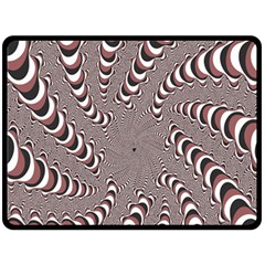 Digital Fractal Pattern Fleece Blanket (large) 