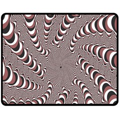 Digital Fractal Pattern Fleece Blanket (medium) 