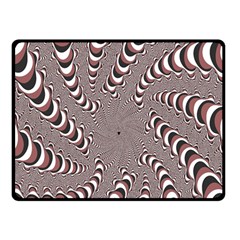 Digital Fractal Pattern Double Sided Fleece Blanket (small) 