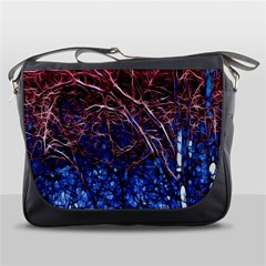 Autumn Fractal Forest Background Messenger Bags by Amaryn4rt