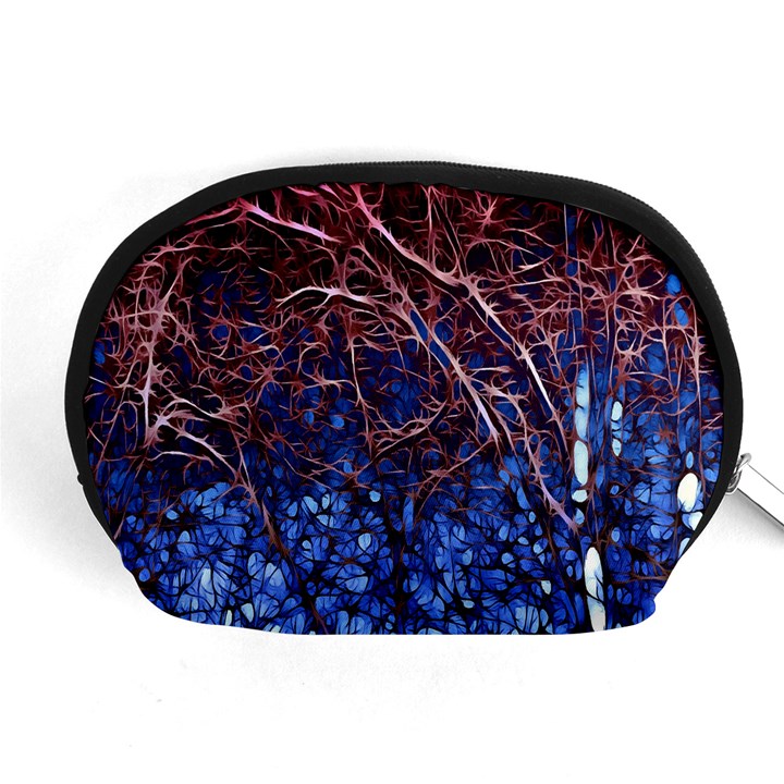 Autumn Fractal Forest Background Accessory Pouches (Medium) 