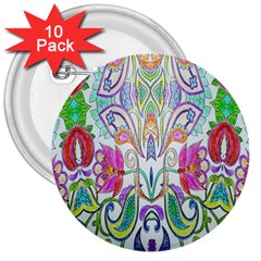 Wallpaper Created From Coloring Book 3  Buttons (10 Pack)  by Amaryn4rt