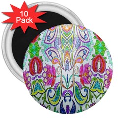 Wallpaper Created From Coloring Book 3  Magnets (10 Pack)  by Amaryn4rt