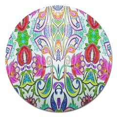 Wallpaper Created From Coloring Book Magnet 5  (round) by Amaryn4rt