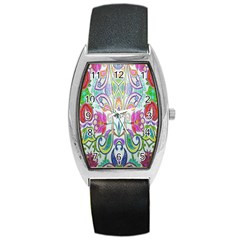 Wallpaper Created From Coloring Book Barrel Style Metal Watch by Amaryn4rt