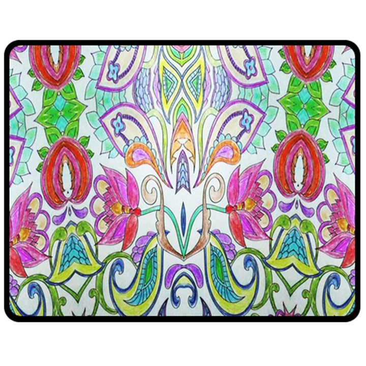 Wallpaper Created From Coloring Book Fleece Blanket (Medium) 