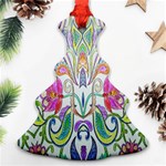 Wallpaper Created From Coloring Book Christmas Tree Ornament (Two Sides) Front