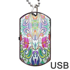 Wallpaper Created From Coloring Book Dog Tag Usb Flash (one Side) by Amaryn4rt