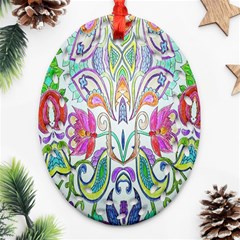 Wallpaper Created From Coloring Book Oval Filigree Ornament (two Sides)