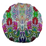 Wallpaper Created From Coloring Book Large 18  Premium Flano Round Cushions Front