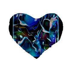 Water Is The Future Standard 16  Premium Flano Heart Shape Cushions