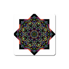 Mandala Abstract Geometric Art Square Magnet by Amaryn4rt