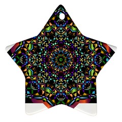 Mandala Abstract Geometric Art Star Ornament (two Sides)