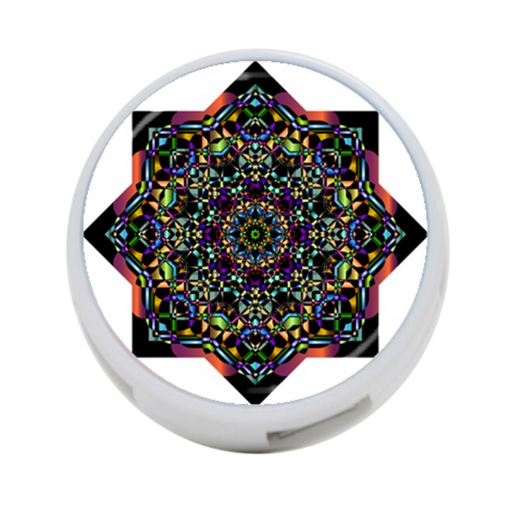 Mandala Abstract Geometric Art 4-Port USB Hub (Two Sides) 