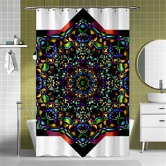 Mandala Abstract Geometric Art Shower Curtain 48  X 72  (small) 