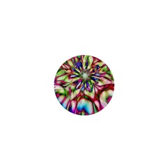 Magic Fractal Flower Multicolored 1  Mini Buttons by EDDArt