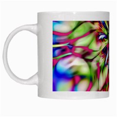 Magic Fractal Flower Multicolored White Mugs