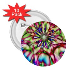 Magic Fractal Flower Multicolored 2 25  Buttons (10 Pack) 