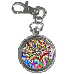 Magic Fractal Flower Multicolored Key Chain Watches by EDDArt