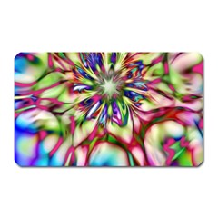 Magic Fractal Flower Multicolored Magnet (rectangular) by EDDArt