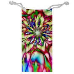 Magic Fractal Flower Multicolored Jewelry Bag