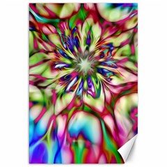 Magic Fractal Flower Multicolored Canvas 20  X 30   by EDDArt