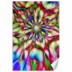 Magic Fractal Flower Multicolored Canvas 24  X 36  by EDDArt