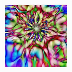 Magic Fractal Flower Multicolored Medium Glasses Cloth (2-side) by EDDArt