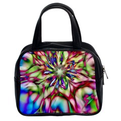 Magic Fractal Flower Multicolored Classic Handbags (2 Sides)