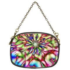 Magic Fractal Flower Multicolored Chain Purses (two Sides)  by EDDArt