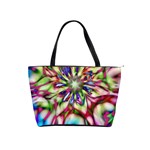 Magic Fractal Flower Multicolored Shoulder Handbags Front