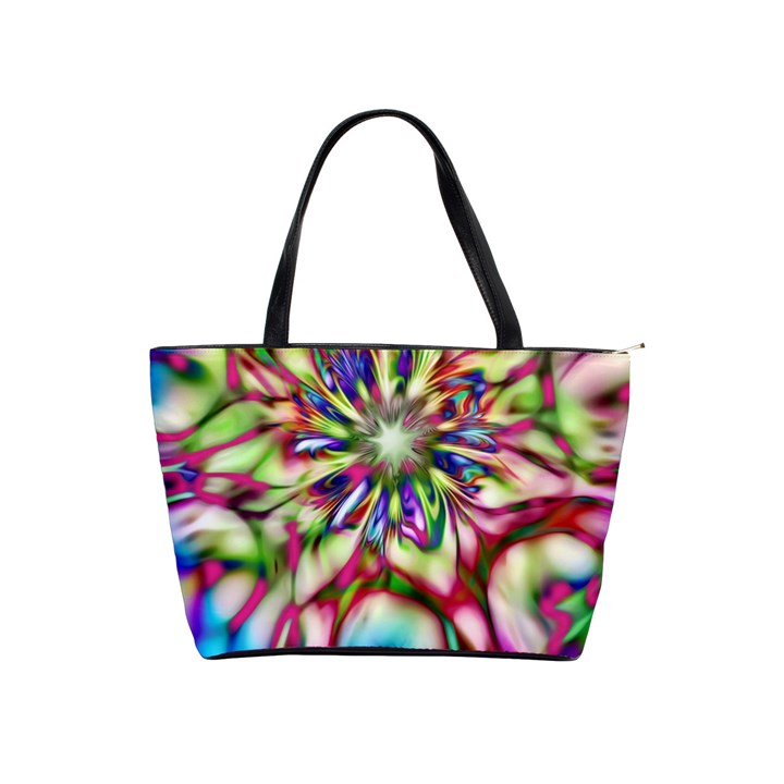 Magic Fractal Flower Multicolored Shoulder Handbags