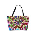 Magic Fractal Flower Multicolored Shoulder Handbags Back