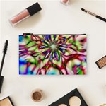 Magic Fractal Flower Multicolored Cosmetic Bag (Small)  Front