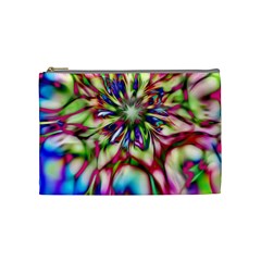 Magic Fractal Flower Multicolored Cosmetic Bag (medium)  by EDDArt