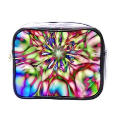 Magic Fractal Flower Multicolored Mini Toiletries Bags by EDDArt