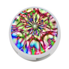 Magic Fractal Flower Multicolored 4-port Usb Hub (two Sides) 