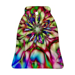 Magic Fractal Flower Multicolored Ornament (bell)