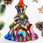 Magic Fractal Flower Multicolored Christmas Tree Ornament (Two Sides) Front