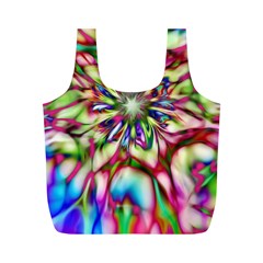 Magic Fractal Flower Multicolored Full Print Recycle Bags (m) 