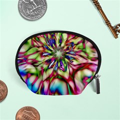 Magic Fractal Flower Multicolored Accessory Pouches (small)  by EDDArt