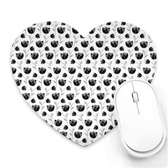 Floral Pattern Heart Mousepads by Valentinaart