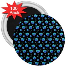 Floral Pattern 3  Magnets (100 Pack)