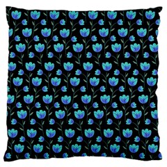 Floral Pattern Large Cushion Case (two Sides) by Valentinaart