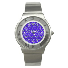 Floral Pattern Stainless Steel Watch by Valentinaart