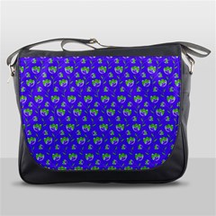 Floral Pattern Messenger Bags by Valentinaart